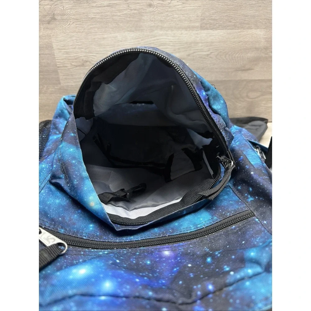 JanSport XL Big Student Laptop Backpack Cosmic Galaxy Blue Cyberspace Dimensions